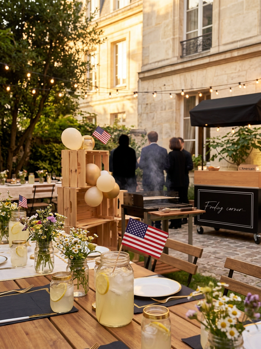 Stand culinaire à l’américaine