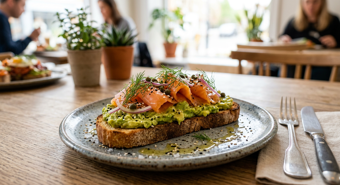 Avocado toast au saumon préparé pour une animation culinaire