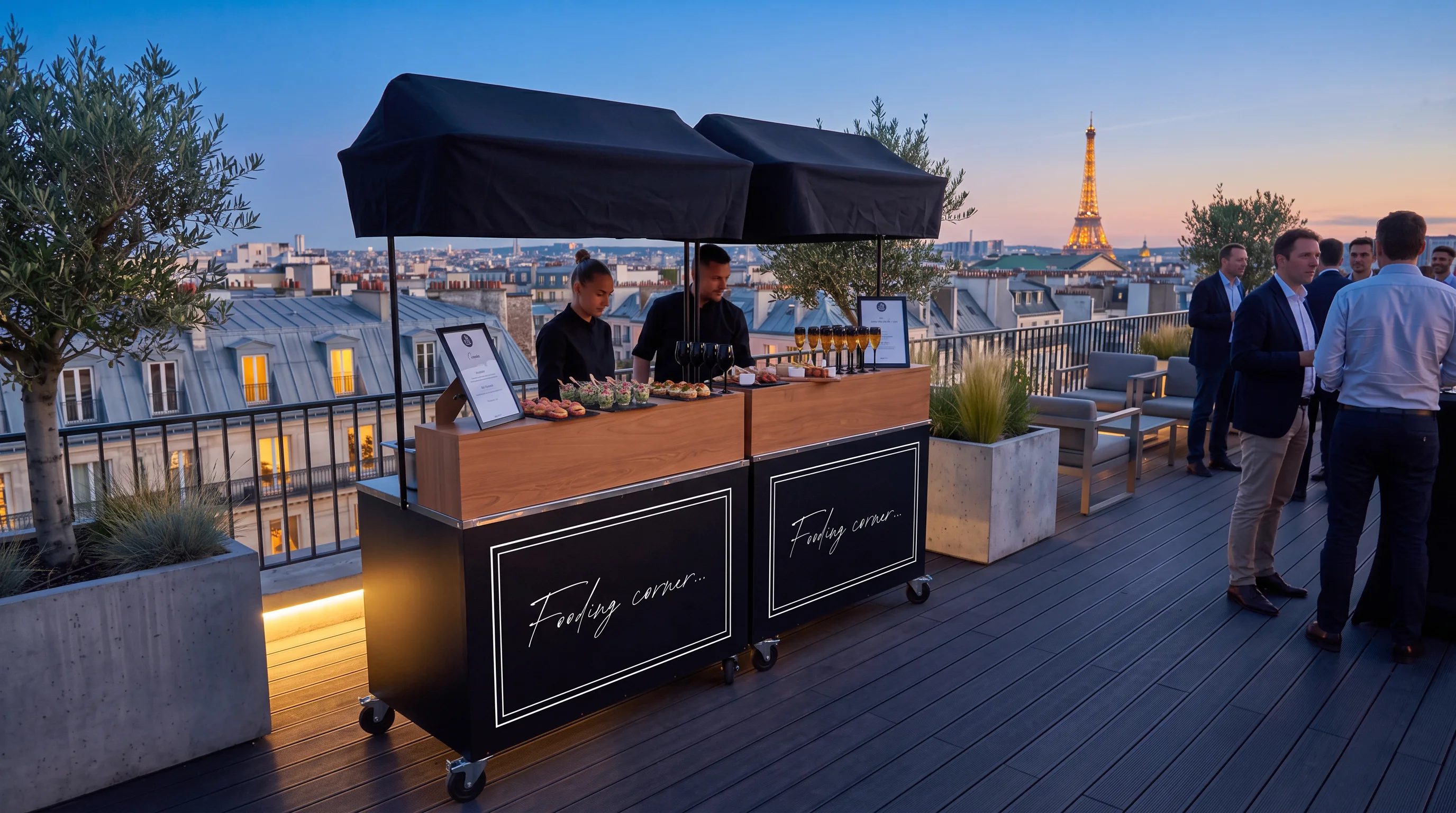 Animation culinaire WSHD Food sur un toit-terrasse parisien
