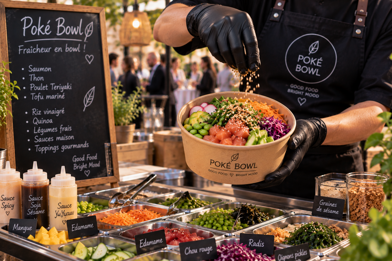 Bowl frais servi lors d'un événement WSHD Food