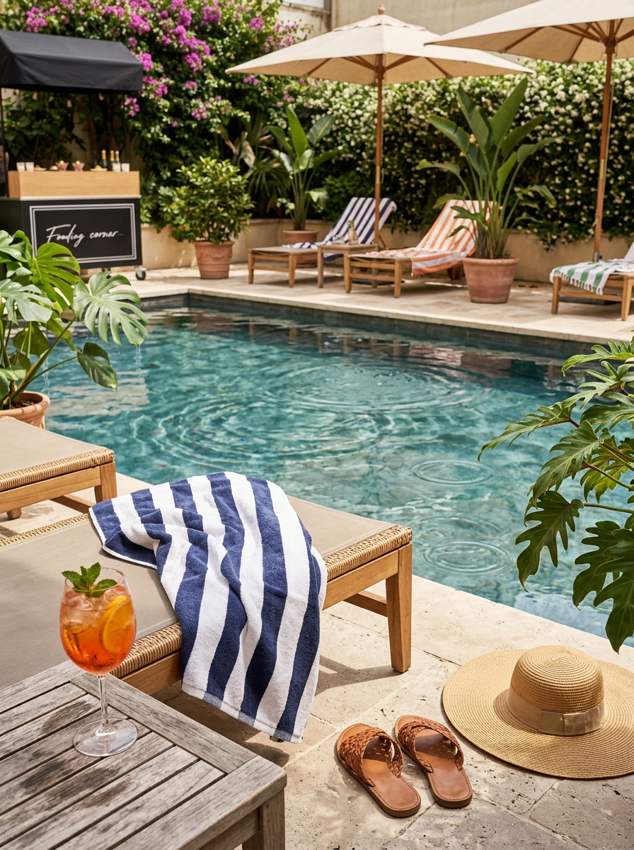 Installation estivale pour une pool party