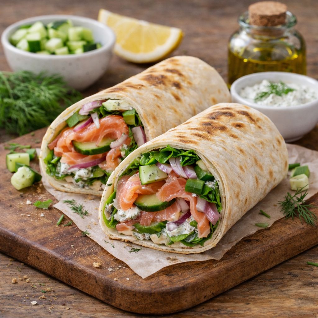 Wrap au saumon fumé